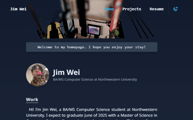 jimwei.dev (Personal Site)